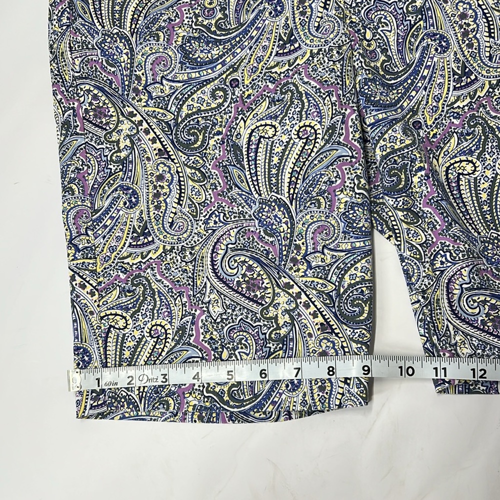 TALBOTS Women’s size 4 Blue Purple Paisley Print Shorts. - Picture 7 of 9